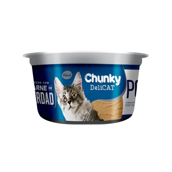 Alimento Húmedo Para Gato Chunky Delicat Pollo Pote 156 g