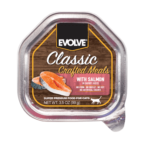 Alimento Húmedo Para Gato Evolve Classic Crafted Meals Salmón Bandeja 99 g