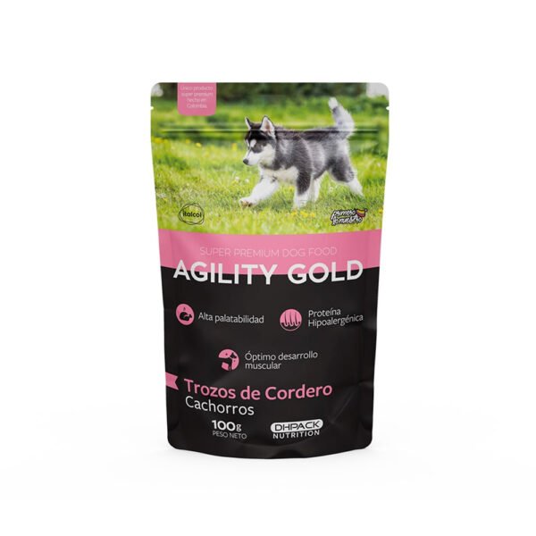 Alimento Húmedo Para Perro Agility Gold Trozos Cordero Cachorro 100 g