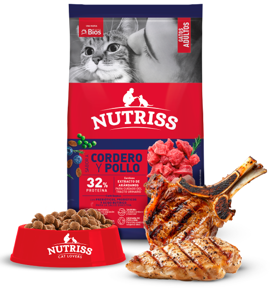 Alimento Seco Para Gato Nutriss Adulto Cordero Pollo
