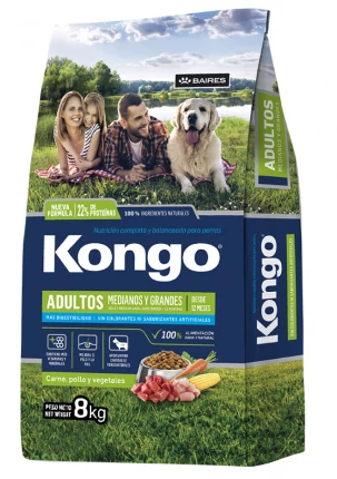 Alimento Seco Para Perro Kongo Medianos Y Grandes 1.5 KG