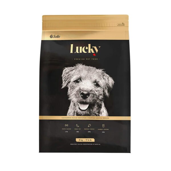 Alimento Seco Para Perro Lucky Cachorro Razas Medianas 8 KG