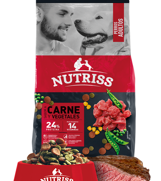 Alimento Seco Para Perro Nutriss Adultos Carne Y Vegetales