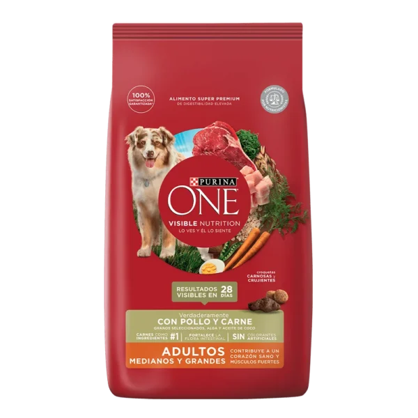Alimento Seco Para Perro Purina One Adultos Medianos Y Grandes Pollo Y Carne