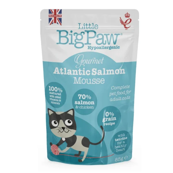 Alimento Húmedo Para Gato Hill's Little Big Paw Gourmet Salmón Del Atlántico Caja 8 x 85 g