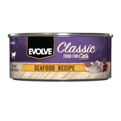 Alimento Húmedo Para Gato Evolve Classic Mariscos Lata 156 g
