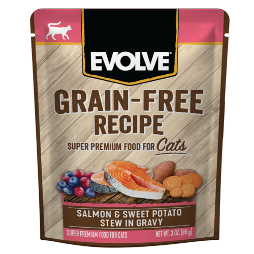 Alimento Húmedo Para Gato Evolve Libre De Grano Salmón Y Patatas Dulces Pouche 85 g