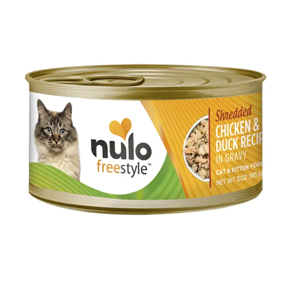 Alimento Húmedo Para Gato Nulo FreeStyle Libre De Grano Tirillas Pollo Y Pato Lata 85 g
