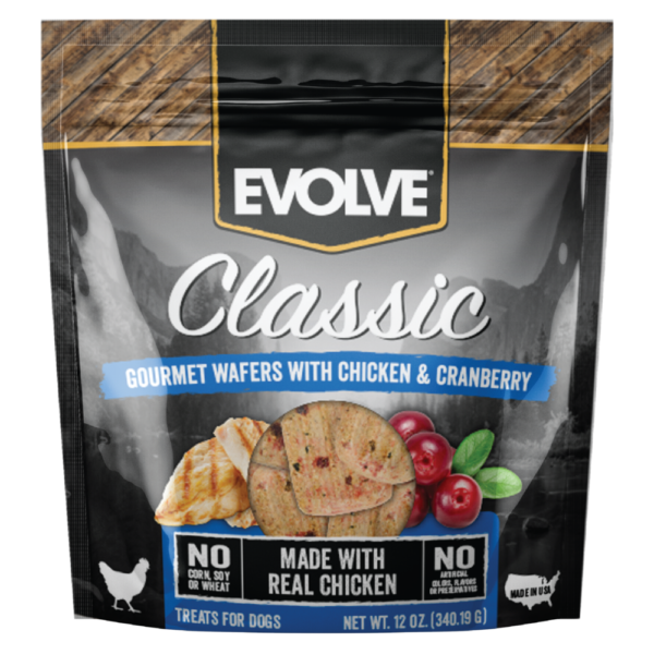 Snack Para Perro Evolve Classic Wafers Al Horno Pollo 340 g