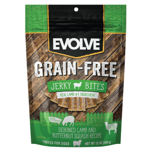 Snack Para Perro Evolve Libre De Grano Jerky Cordero 340 g
