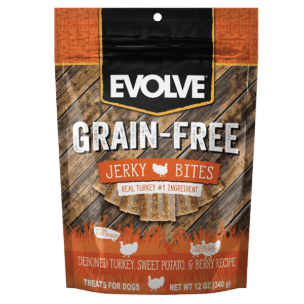 Snack Para Perro Evolve Libre De Grano Jerky Pavo 340 g