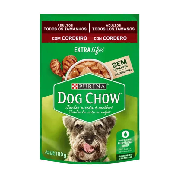 Alimento Húmedo Para Perro Dog Chow Adultos Todos Los Tamaños Cordero 100 g