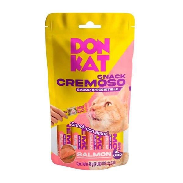 Alimento Húmedo Para Gato Donkat Cremoso Salmón 48 g