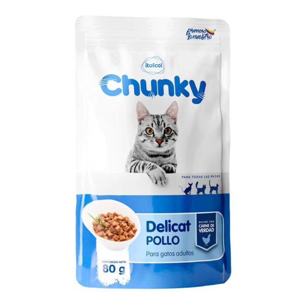 Alimento Húmedo Para Gato Chunky Delicat Trozos De Pollo 80 g