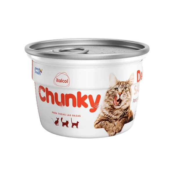 Alimento Húmedo Para Gato Chunky Delicat Salmón Pote 156 g