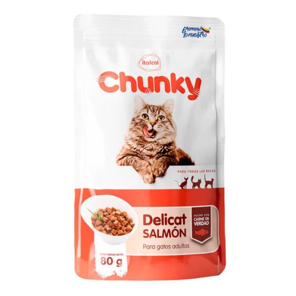 Alimento Húmedo Para Gato Chunky Delicat Trozos De Salmón 80 g
