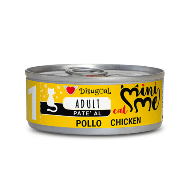 Alimento Húmedo Para Gato Disugual Mini Me N1 Pollo Lata 85 g
