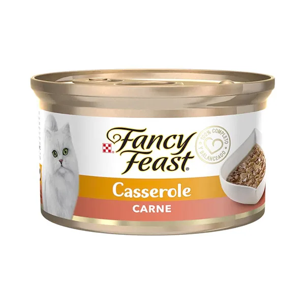 Alimento Húmedo Para Gato Fancy Feast Casserole Carne Lata 85 g