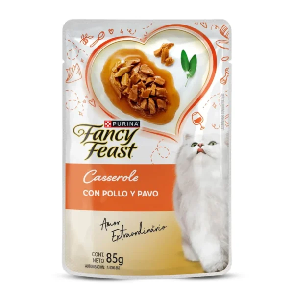 Alimento Húmedo Para Gato Fancy Feast Casserole Pavo Pollo Sobre 85 g