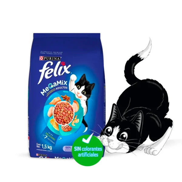 Alimento Seco Para Gato Felix Adulto Megamix