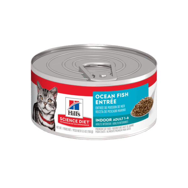 Alimento Húmedo Para Gato Hill's Science Diet Adulto Interior Pescado Del Océano Lata 5.5 OZ (160 g)