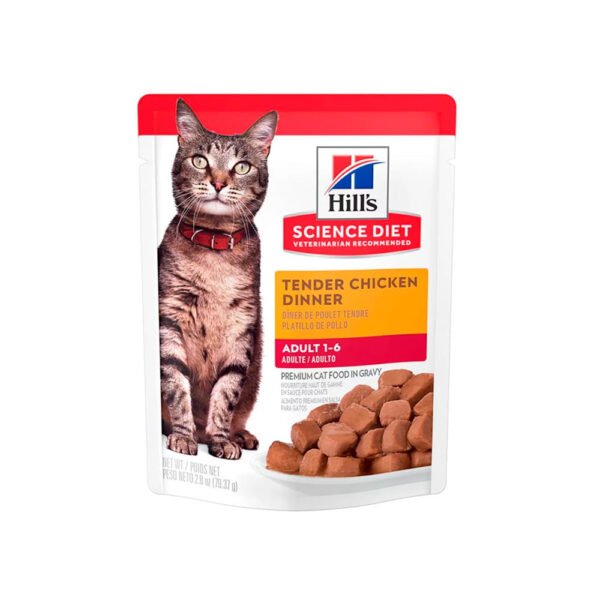 Alimento Húmedo Para Gato Hill's Science Diet Adulto Tender Pollo Pouche 79 g