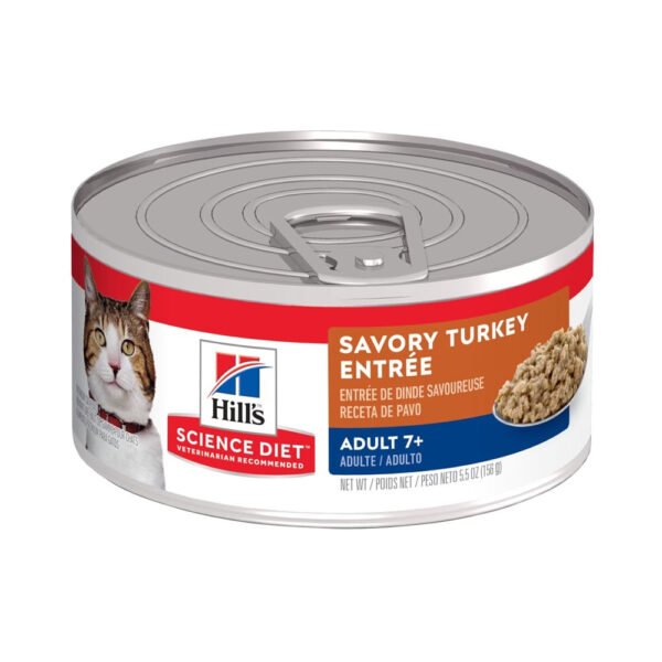 Alimento Húmedo Para Gato Hill's Science Diet Adulto 7+ Pavo Lata 5.5 OZ