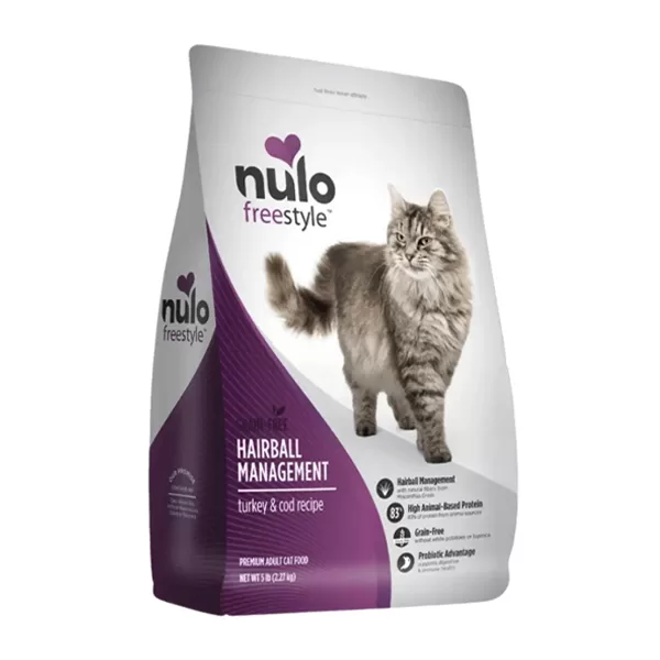 Alimento Seco Para Gato Nulo FreeStyle Libre De Grano Control De Bolas De Pelo Pavo Y Bacalao