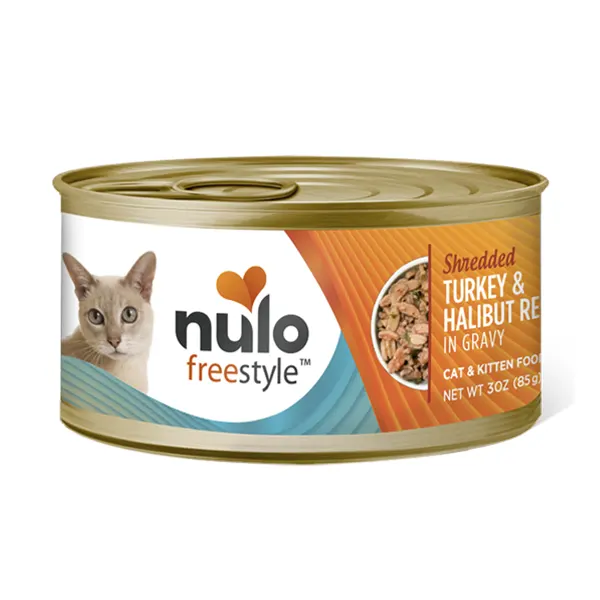 Alimento Húmedo Para Gato Nulo FreeStyle Libre De Grano Tirillas Pavo Y Fletán Lata 85 g